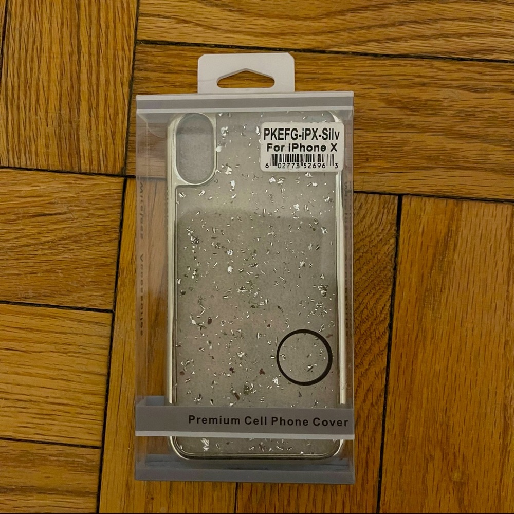 iPhone X - Silver & Clear Phone Case